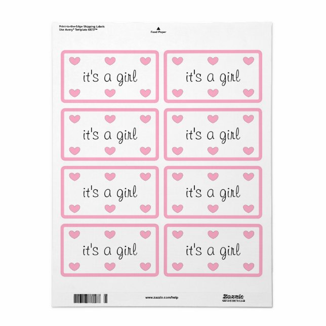 Étiquette C'est un autocollant pour fille de dalDesignNZ (Feuille entière)