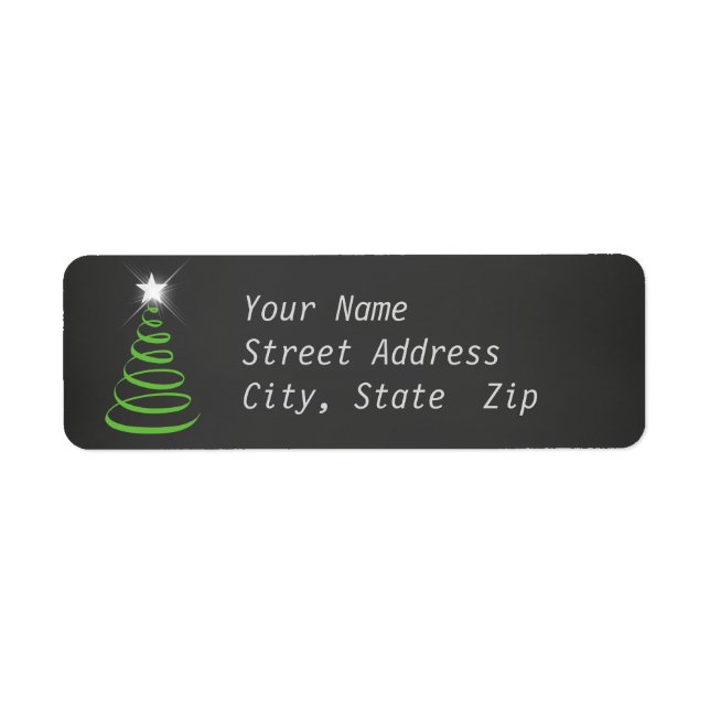 Étiquette Chalkboard Christmas Retourner l'adresse (Devant)