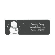 Chalkboard Style Snowman Carte de Noël