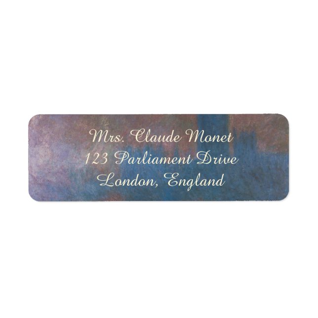 Étiquette Chambres du Parlement, Londres par Claude Monet (Devant)