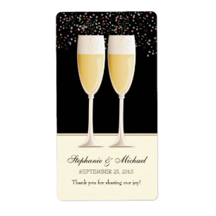 Étiquette Champagne pétillant Mariage Favoriser les Étiquett