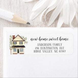Étiquette Charming Cream House Home Sweet HomeAdresse Étique