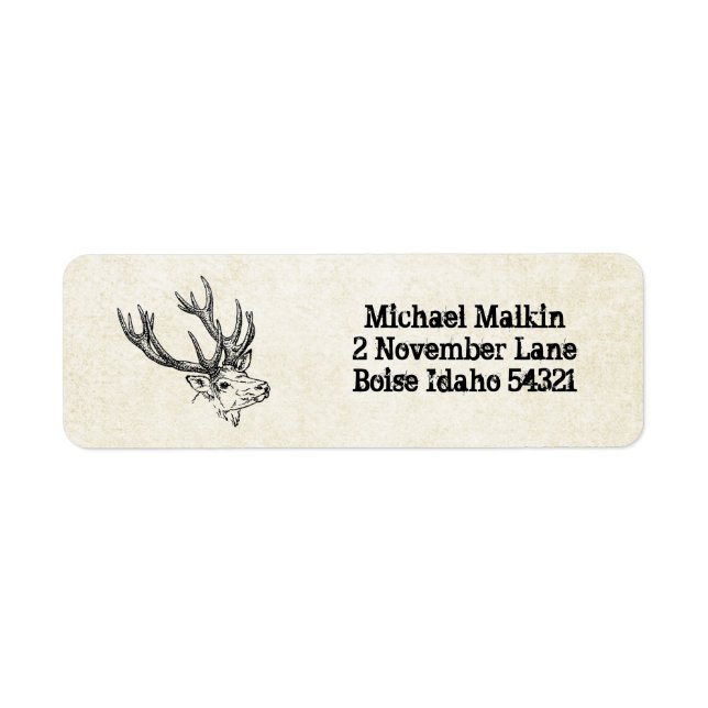 Étiquette Chasse aux cerfs personnalisée (Devant)