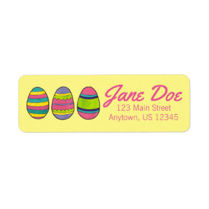 Étiquette Chasse aux oeufs peints de Pâques Adresse personna
