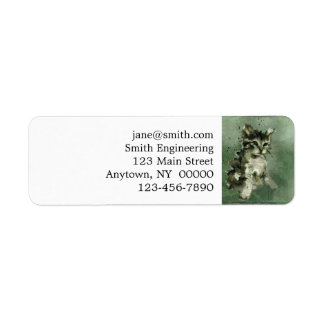 Étiquette Chat aquarelle