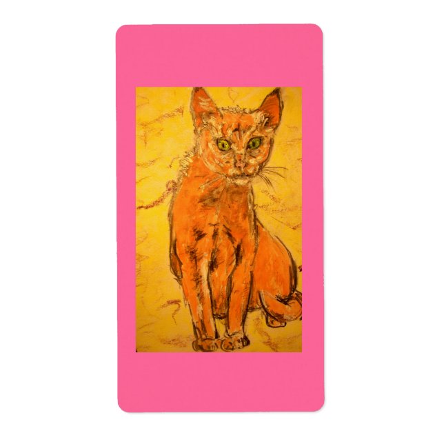 Étiquette Chat cool (Devant)