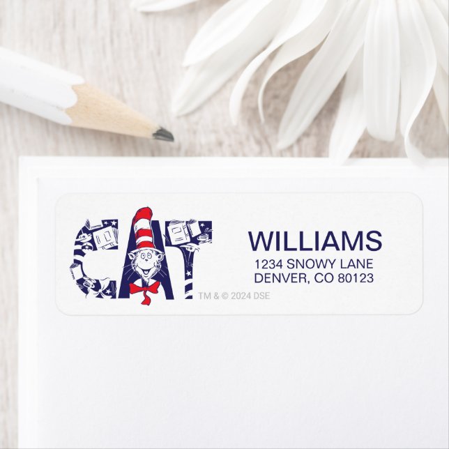 Étiquette Chat dans le Casquette | Texte de la face du chat (En situation)