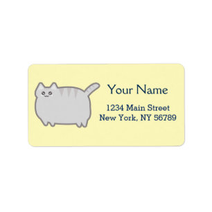 Étiquette Chat de graisse de Kawaii