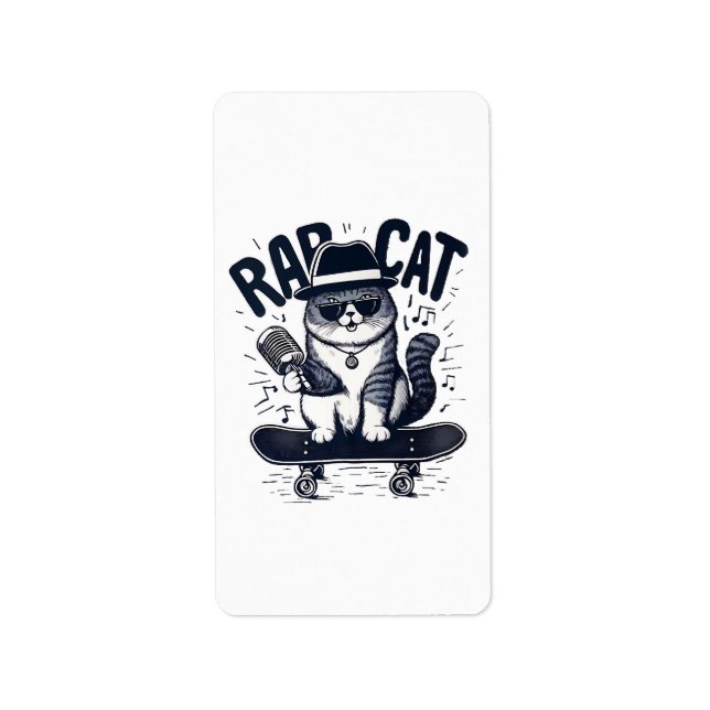Étiquette Chat de rap Harmonie (Devant)