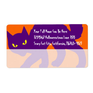 Étiquette Chat Kitty Halloween Effrayant