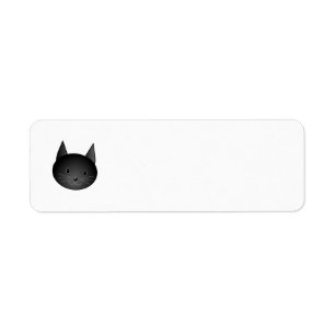 Étiquette Chat. Kitty. noir mignon