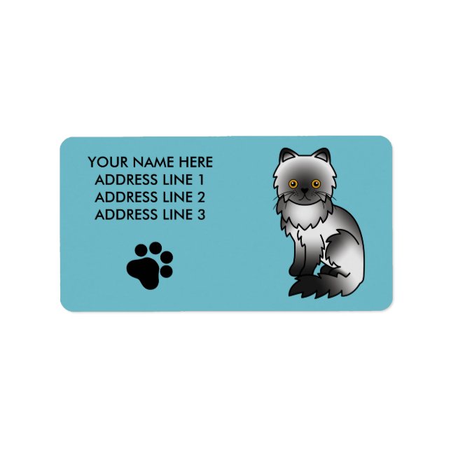 Étiquette Chat Persan fumeur (Devant)