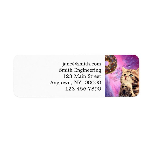 Étiquette Chat souhaitant un beigne (Devant)