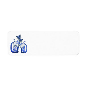 Étiquette Chats siamois de saule bleu