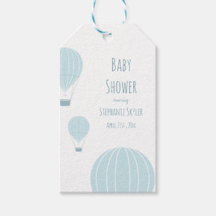 Étiquette chaude bleue de cadeau de baby shower d
