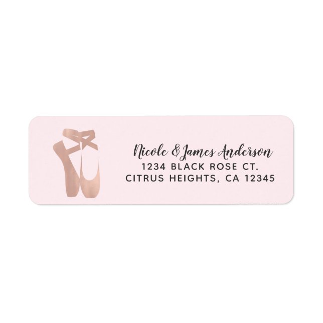 Étiquette Chaussons de Ballet Rose Ballerina Rose Danse d'or (Devant)