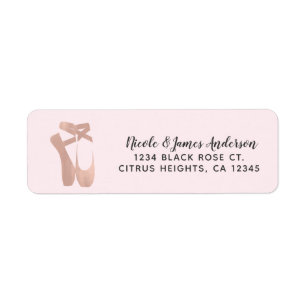 Étiquette Chaussons de ballet rose métallisé danse