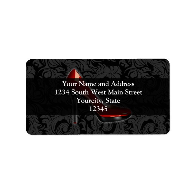 Étiquette Chaussure rouge Sassy (Devant)