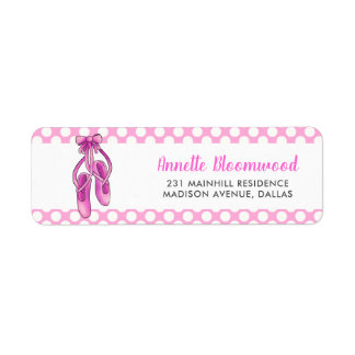 Étiquette Chaussures Ballerina Rose | Baby shower fille