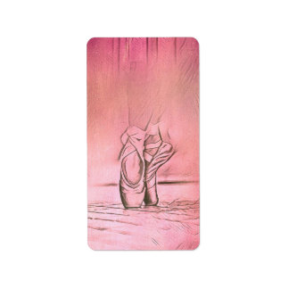 Étiquette Chaussures de ballet rose Adresse de retour Label