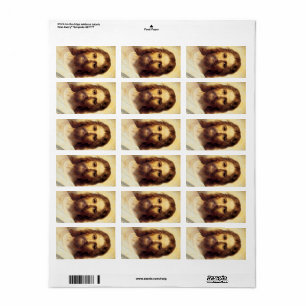 Étiquette Chef du Christ par Heinrich Hofmann