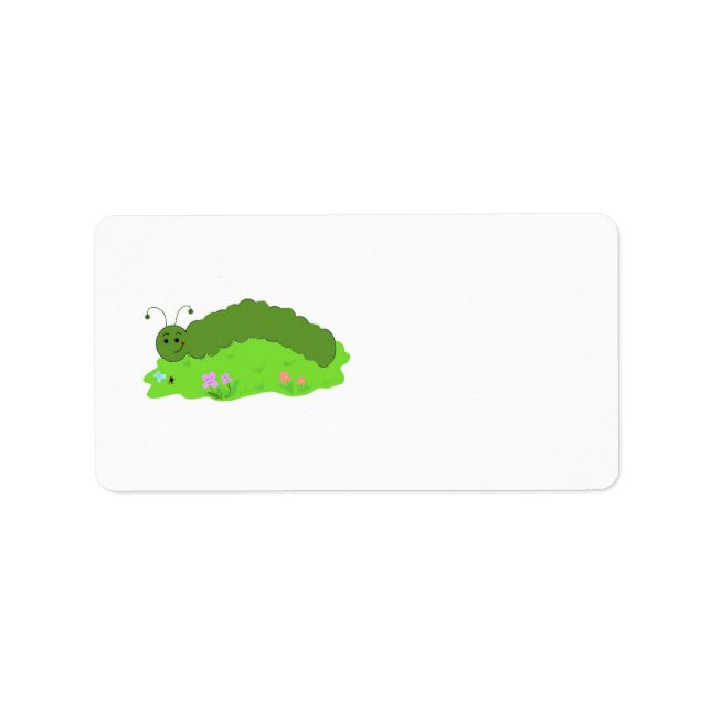Étiquette Chenille verte (Devant)