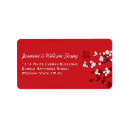 Étiquette Cherry Blossoms double bonheur Mariage chinois