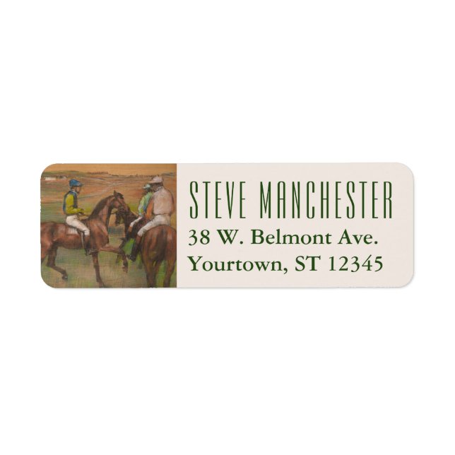 Étiquette Cheval de course et Jockey | Edgar Degas (Devant)