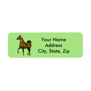 Étiquette Cheval de la baie Arabe