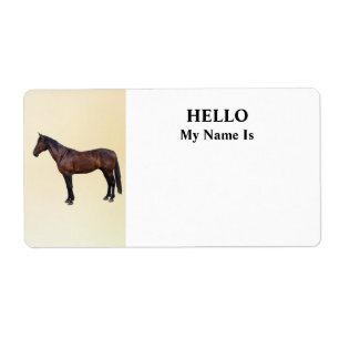 Étiquette Cheval Morgan de profil