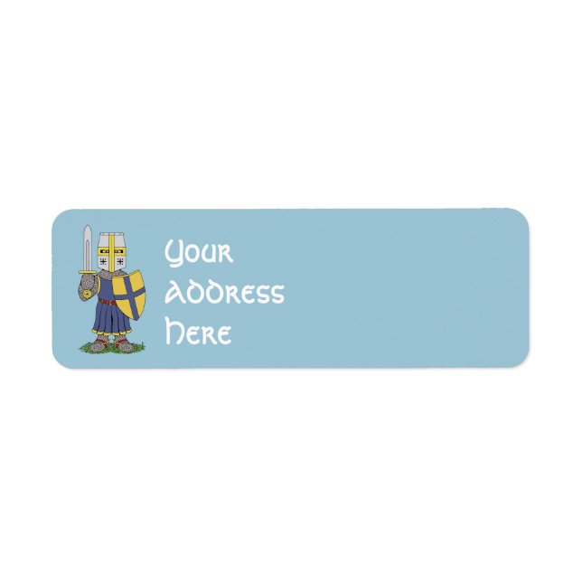 Étiquette Chevalier médiéval mignon (Devant)