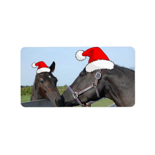 Étiquette Chevaux de Noël (Devant)