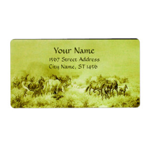 Étiquette CHEVAUX GRAISSER Vert olive