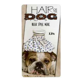 Étiquette Cheveux de la bière de chien