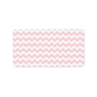 Étiquette Chevron rose bébé