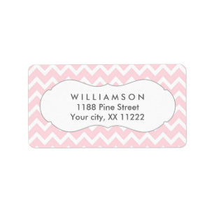 Étiquette chevron rose fête personnalisée favoriser les bali