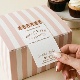 Étiquette Chic Awing Baked With Love Cuillère Boîte de Boula