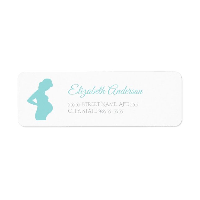 Étiquette Chic Boy Baby shower Femme Enceinte Bump bébé (Devant)