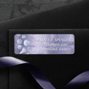 Étiquette Chic geek Dusty Lavender Purple Planets Adresse