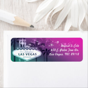 Étiquette Chic Hot Rose Las Vegas Adresse Mariage