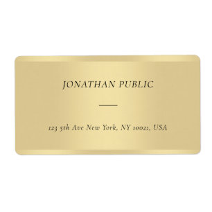 Étiquette Chic moderne Cursive Police Modèle Gold Livraison