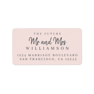 Étiquette Chic Script Future M. Mme Mariage Adresse de retou