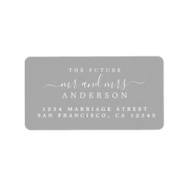 Étiquette Chic Script Future M. Mme Mariage Adresse de retou
