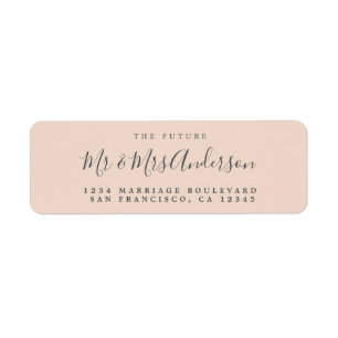 Étiquette Chic Script Future M. Mme Mariage Adresse de retou