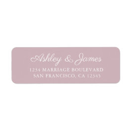 Étiquette Chic Script Pastel Purple Mariage Adresse de retou