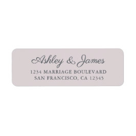 Étiquette Chic Script Pastel Purple Mariage Adresse de retou