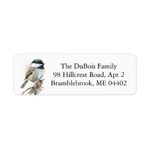 Étiquette Chickadee Bird Nature Return Adresse