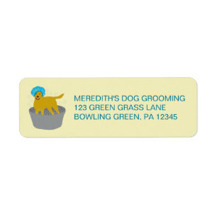 Étiquette Chien d'affaires Chien Groomers Personnalisé