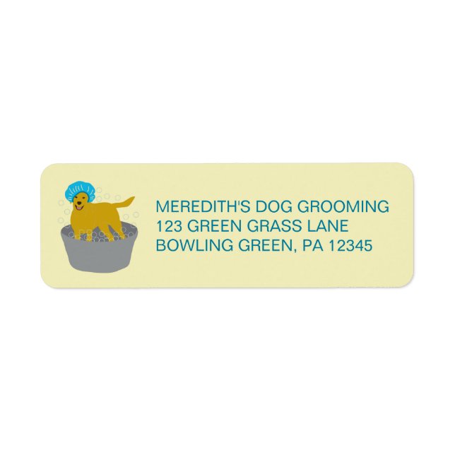 Étiquette Chien d'affaires Chien Groomers Personnalisé (Devant)