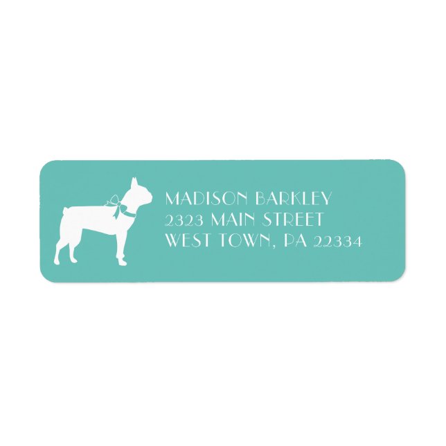 Étiquette Chien de Boston Terrier Puppy (Devant)